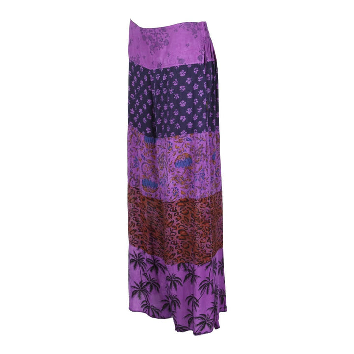 Patchwork Floral Wide Leg Trousers