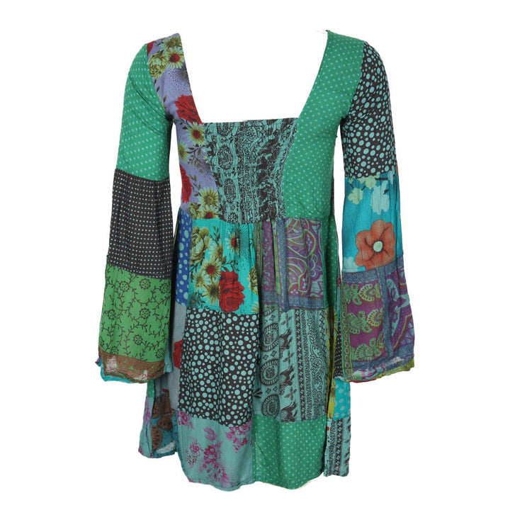 Scoop Neck Dress With Bell Sleeves