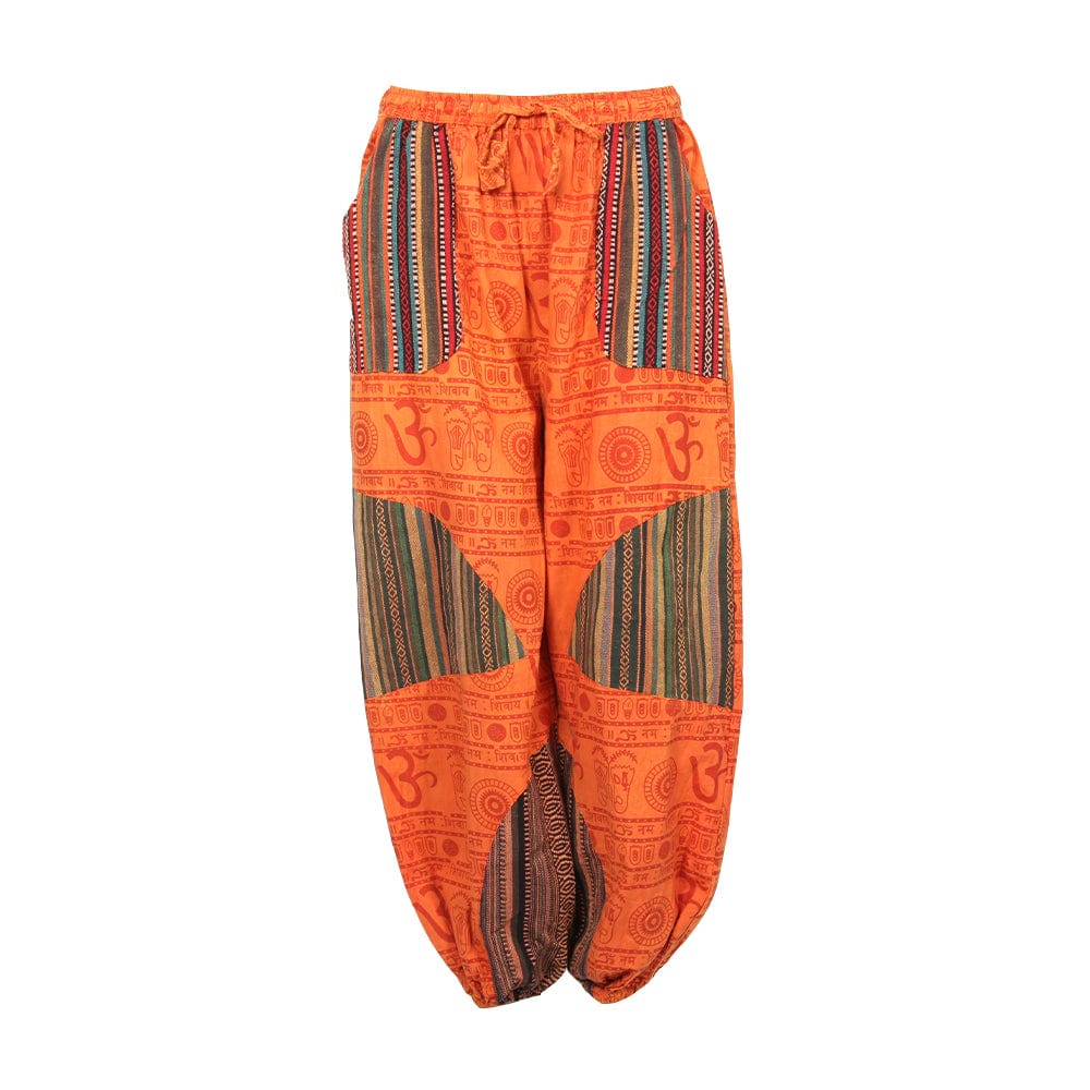 Ocean Blue Patchwork Hippie Trousers Boho Yoga Cargo Pants Festival - View #7