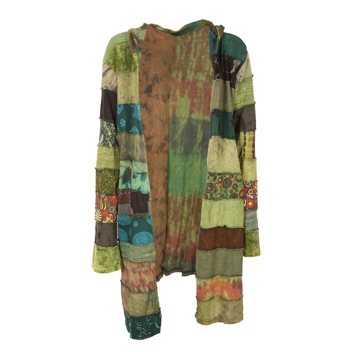 Longline Patchwork Lightweight Cardigan