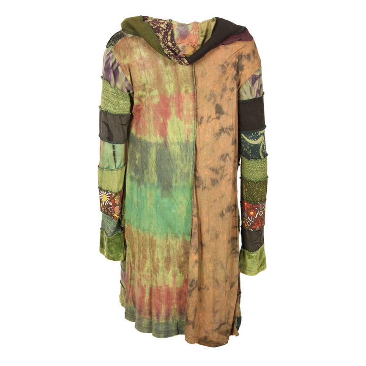 Longline Patchwork Lightweight Cardigan