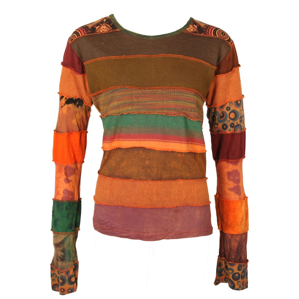 Oversized Sleeve Panelled Top