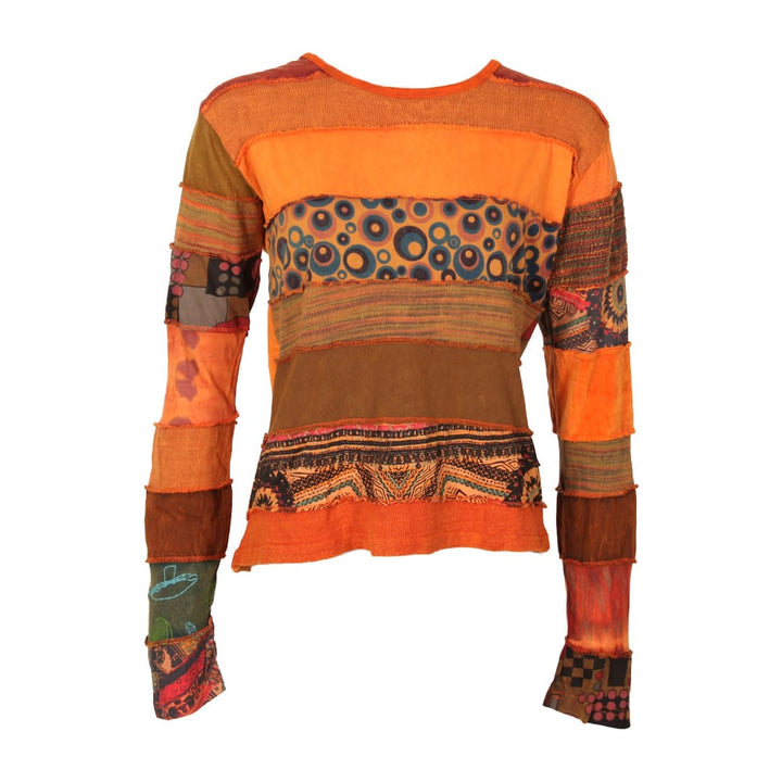 Oversized Sleeve Panelled Top