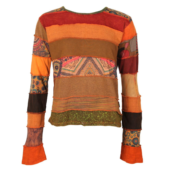 Oversized Sleeve Panelled Top