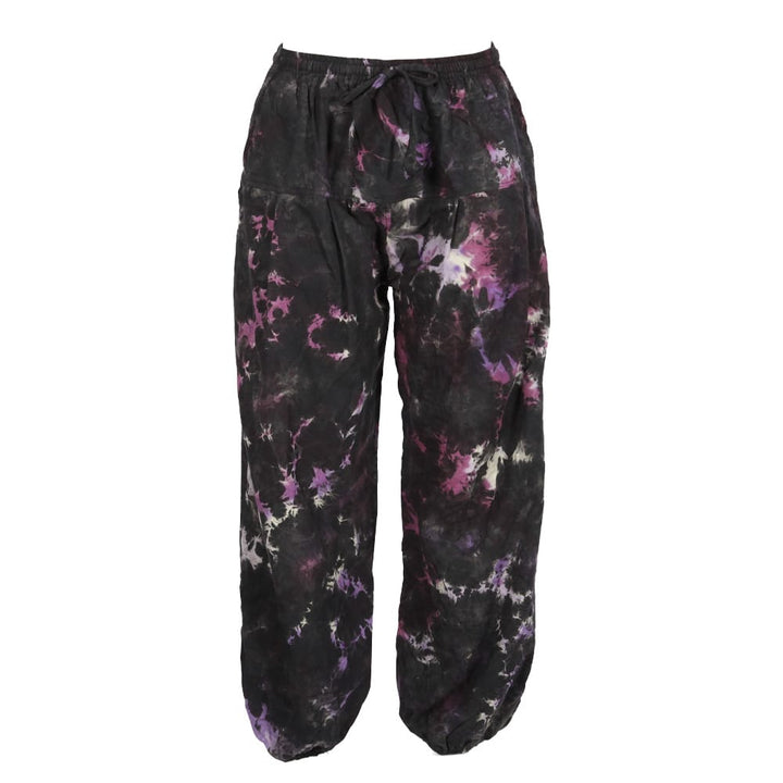 Fleece Lined Tie Dye Harem Pants