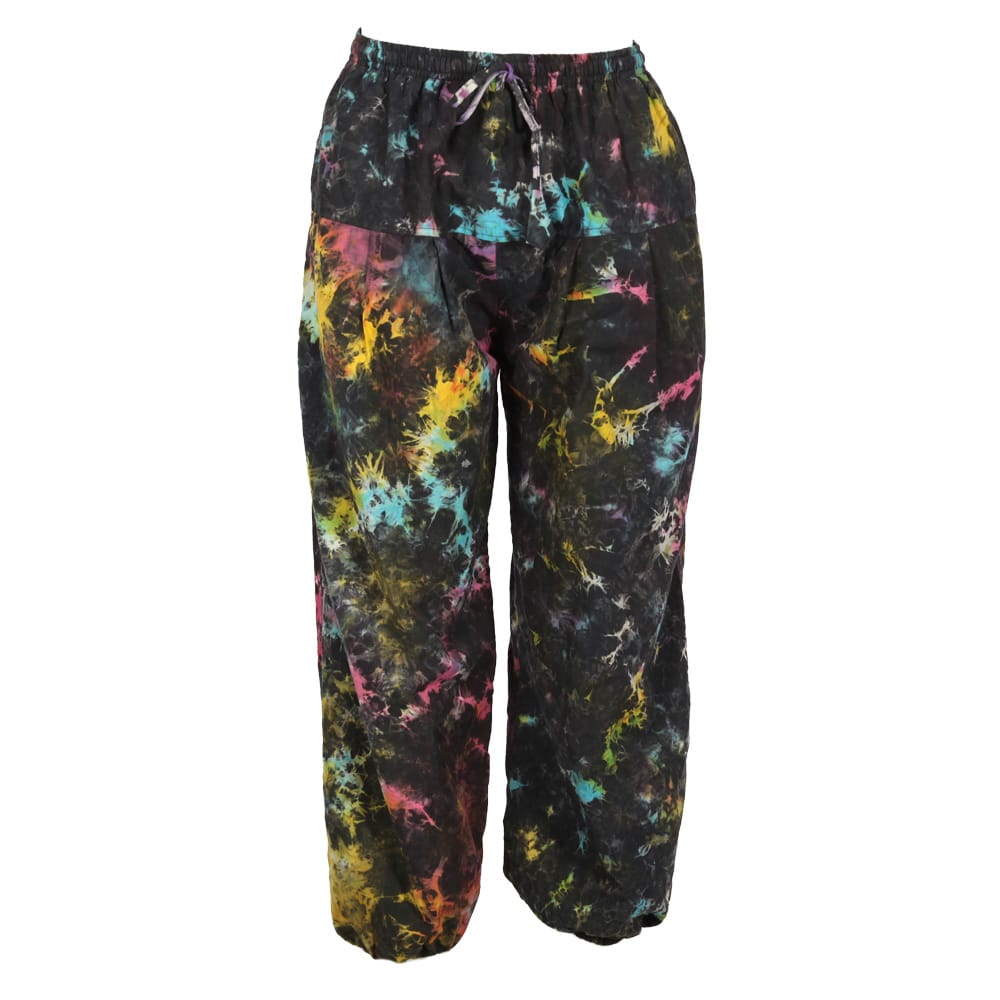 Fleece Lined Tie Dye Harem Pants