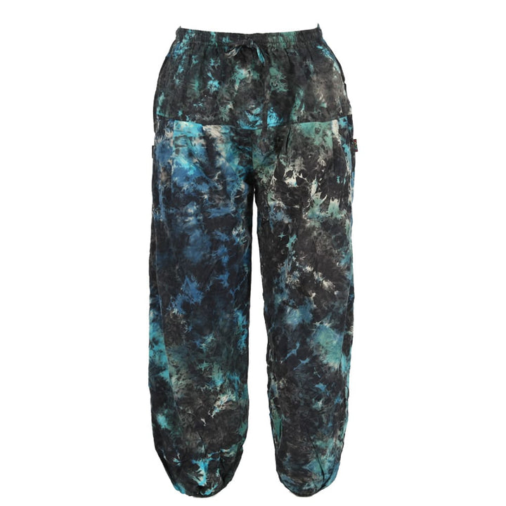 Fleece Lined Tie Dye Harem Pants