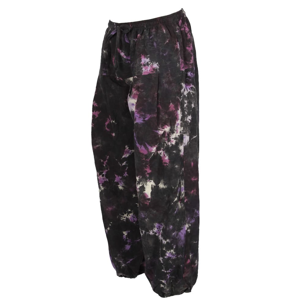 Fleece Lined Tie Dye Harem Pants