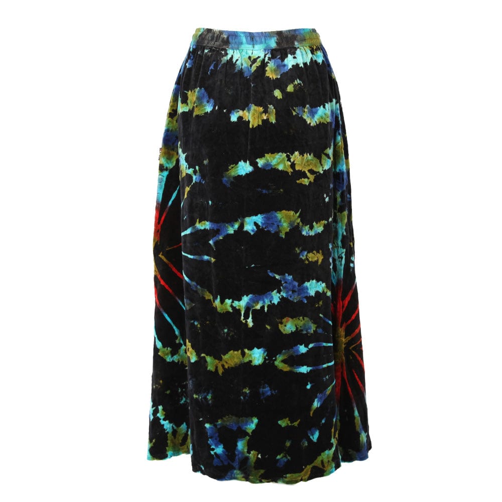 Tie Dye Velvet Maxi Skirt