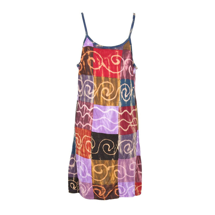 Batik Patchwork Strappy Dress