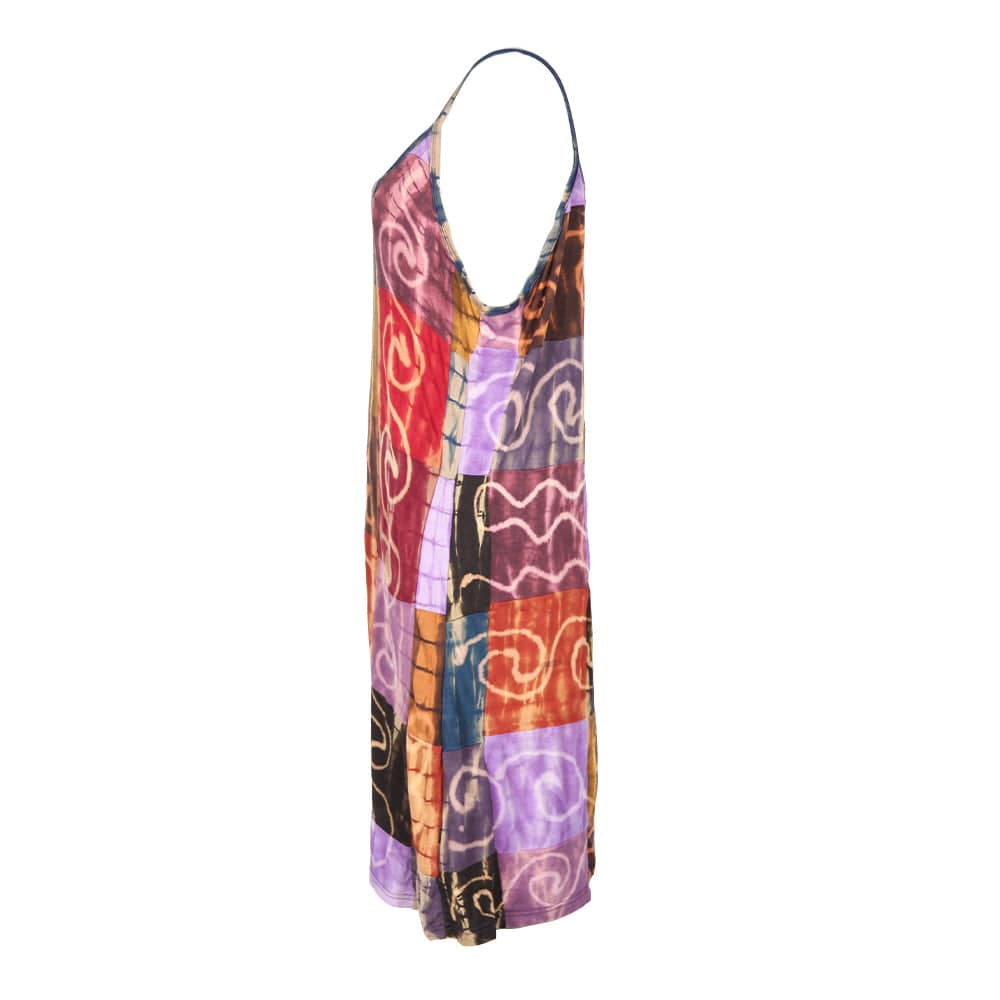 Batik Patchwork Strappy Dress