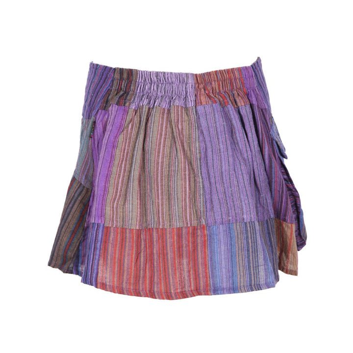 Patchwork Mushroom Print Mini Skirt
