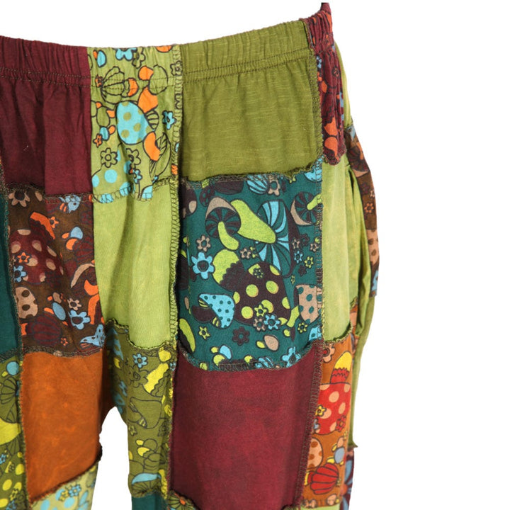 Patchwork Mushroom Harem Pants