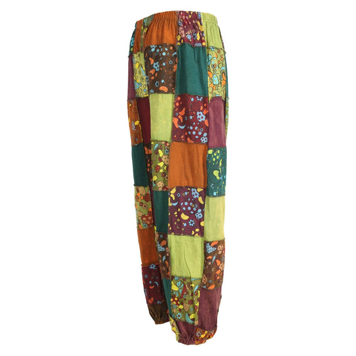 Patchwork Mushroom Harem Pants