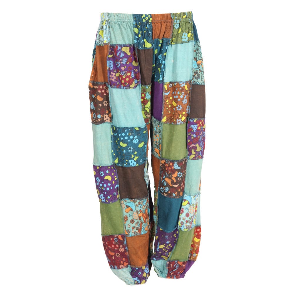 Patchwork Mushroom Harem Pants