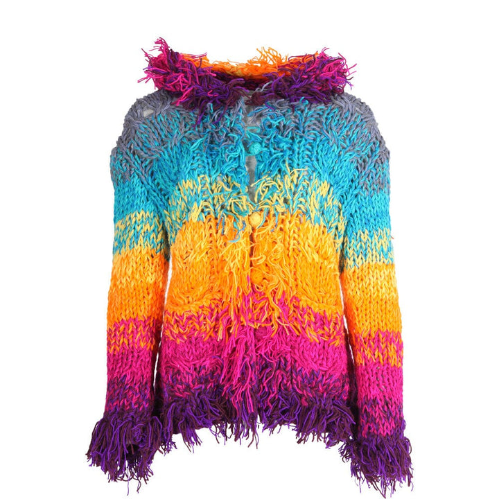 Rainbow Crochet Cardigan