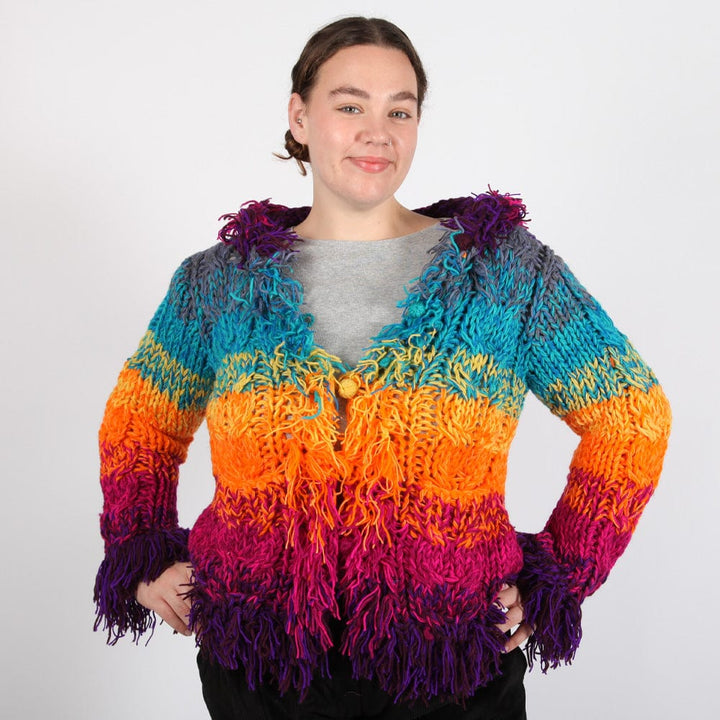 Rainbow Crochet Cardigan