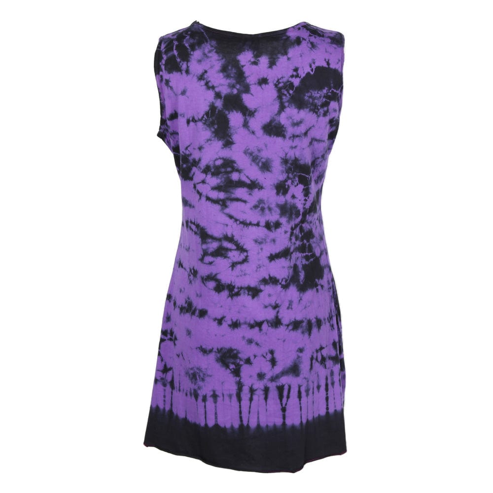 Purple Sleeveless Midi Dress