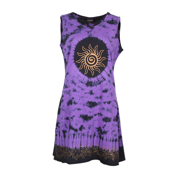 Purple Sleeveless Midi Dress