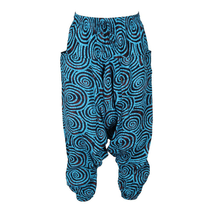 Men's Blue Spiral Harem Pants