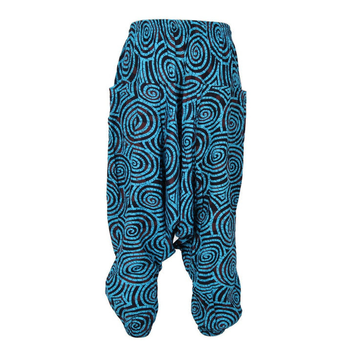 Men's Blue Spiral Harem Pants