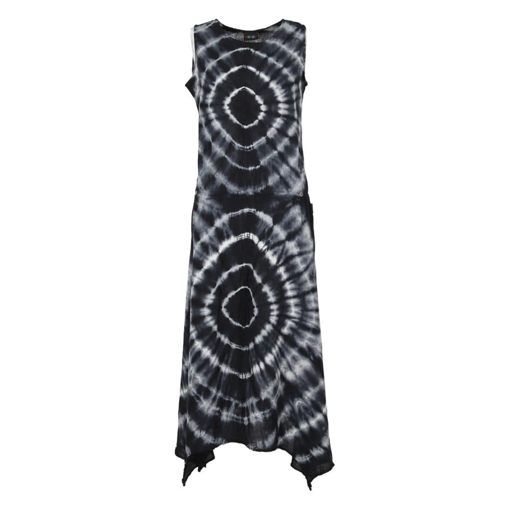 Sleeveless Tie Dye A-Line Dress