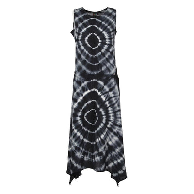 Sleeveless Tie Dye A-Line Dress