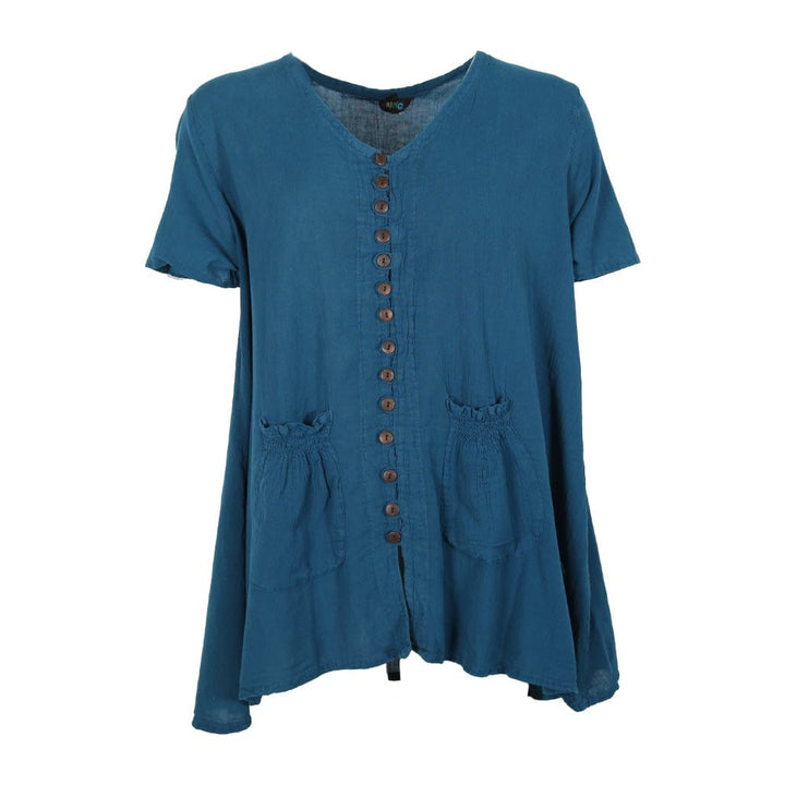 Short Sleeve Button Through Top