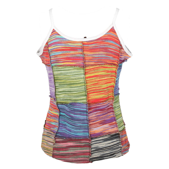 Knitted Patchwork Vest Top