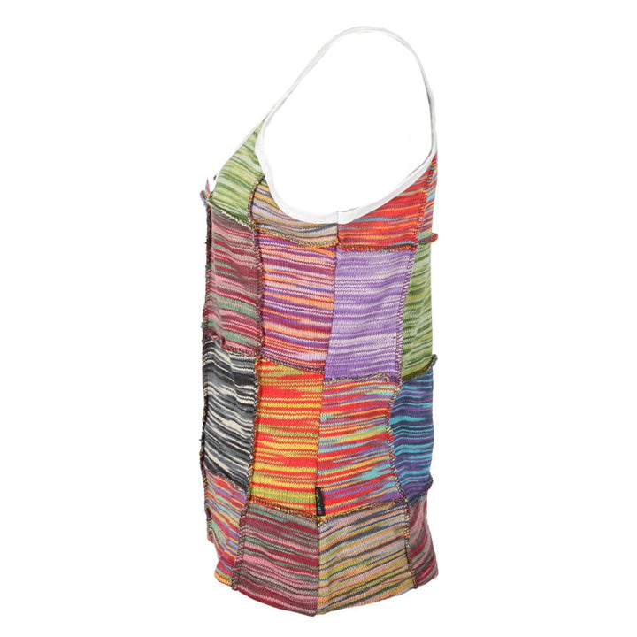 Knitted Patchwork Vest Top