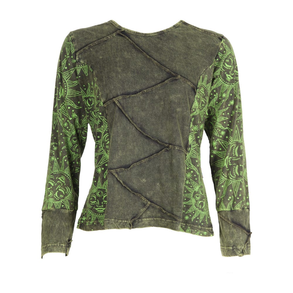 Long Sleeve Sun Print T-Shirt