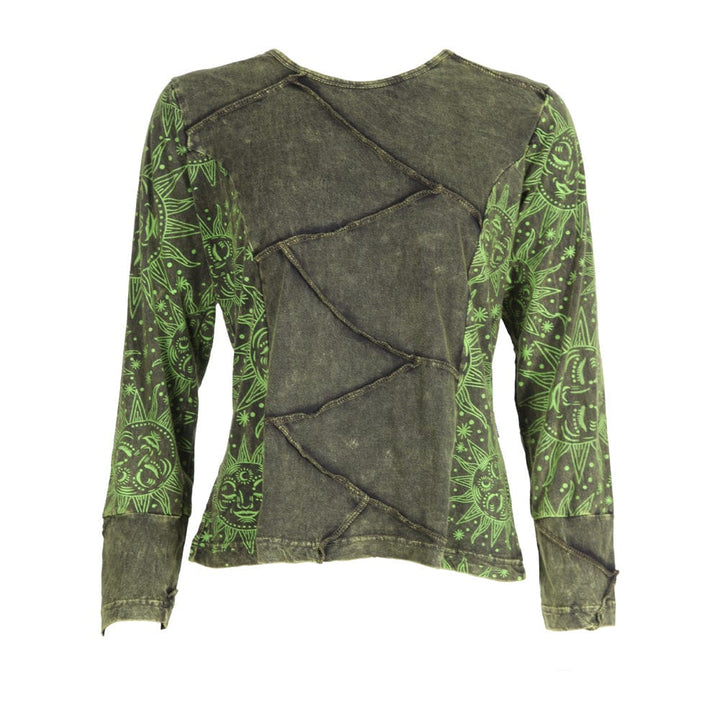 Long Sleeve Sun Print T-Shirt