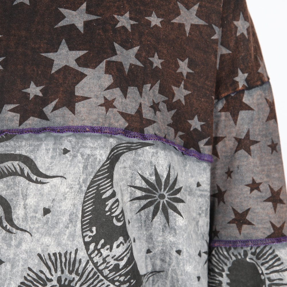 Oversized Longline Patchwork Sweatshirt