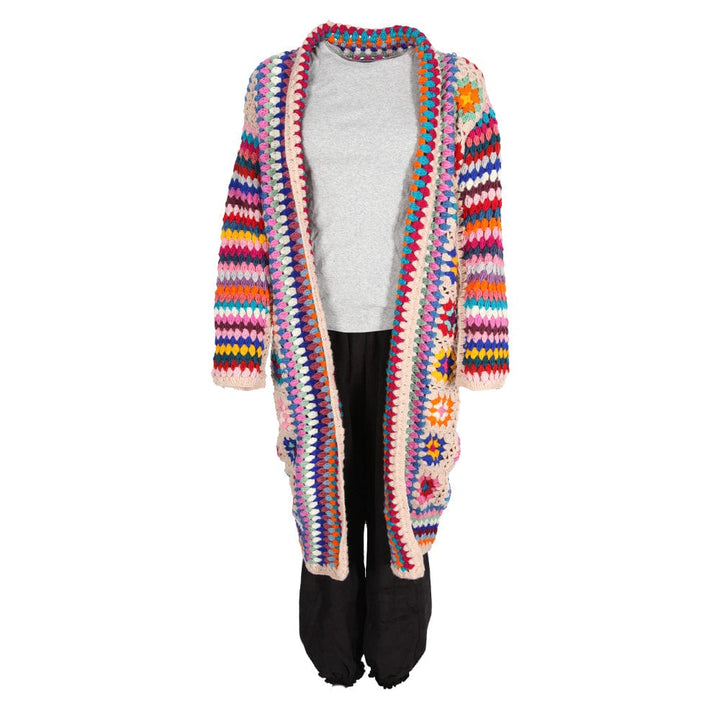 Maxi Length Crochet Cardigan