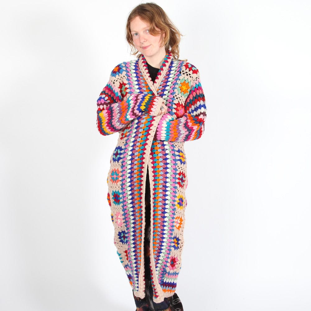 Maxi Length Crochet Cardigan