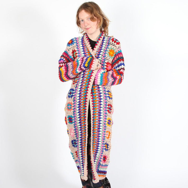 Maxi Length Crochet Cardigan