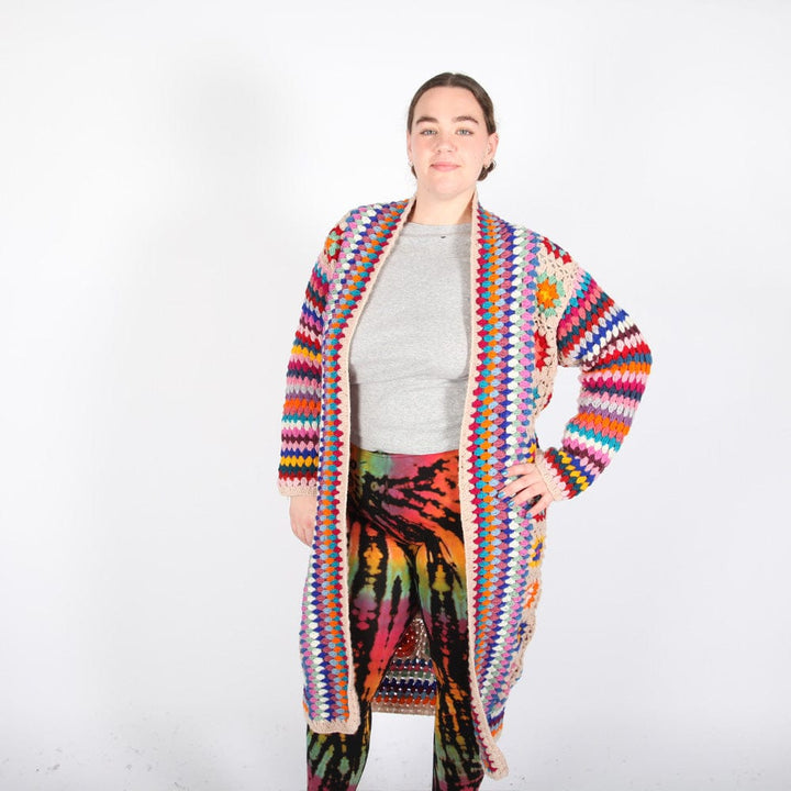 Maxi Length Crochet Cardigan