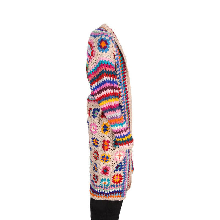 Maxi Length Crochet Cardigan