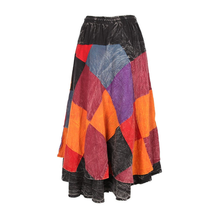 Stonewashed Patchwork Skirt