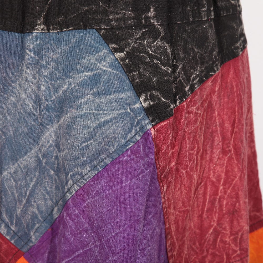 Stonewashed Patchwork Skirt