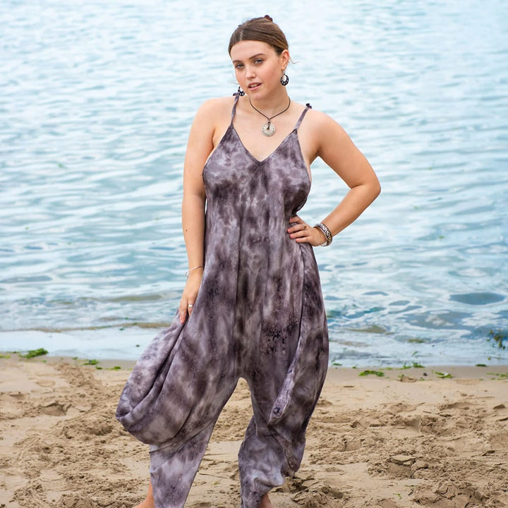 Tie Dye Pointed Jump Suit