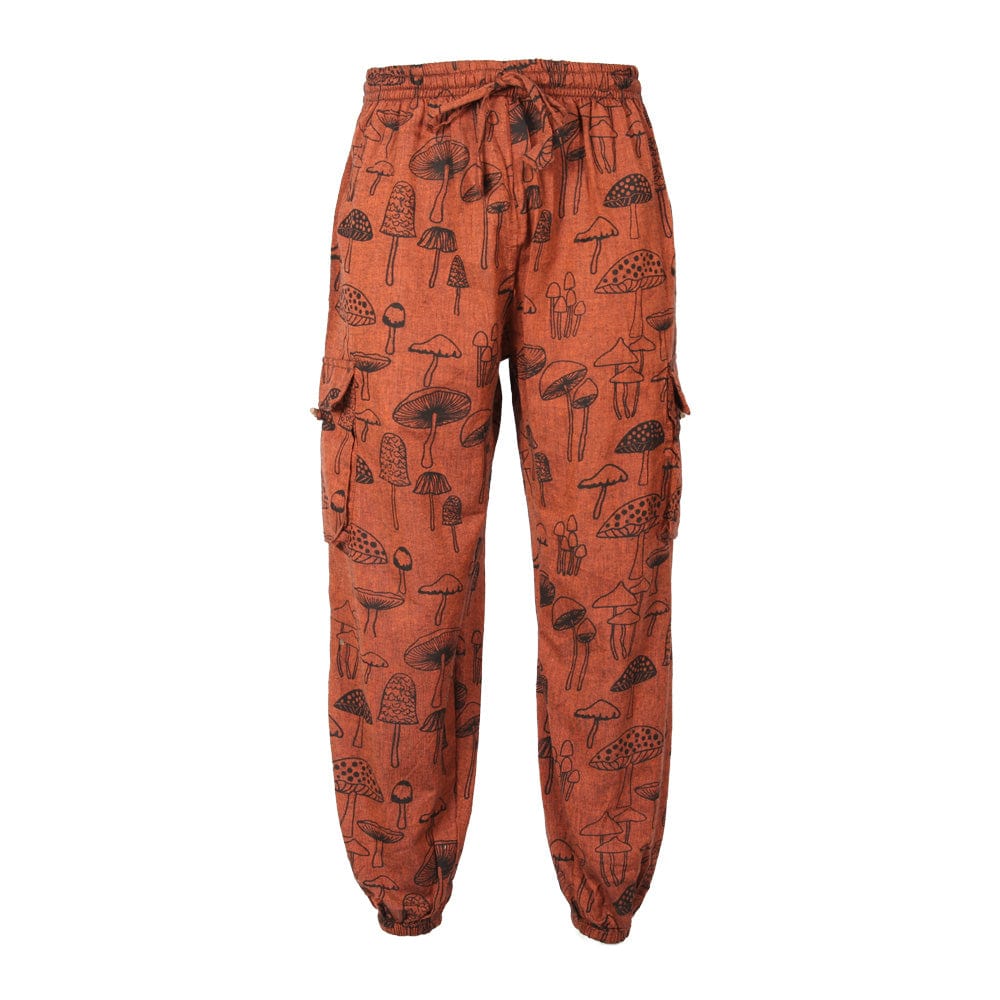 Mushroom Print Cargo Pants