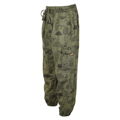 Mushroom Print Cargo Pants