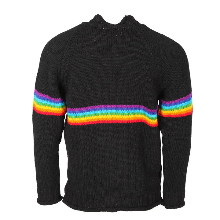 Men's Rainbow Stripe Wool Jumper