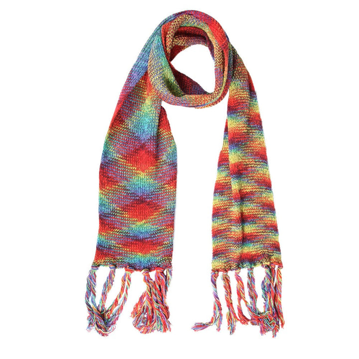 Rainbow Knitted Scarf