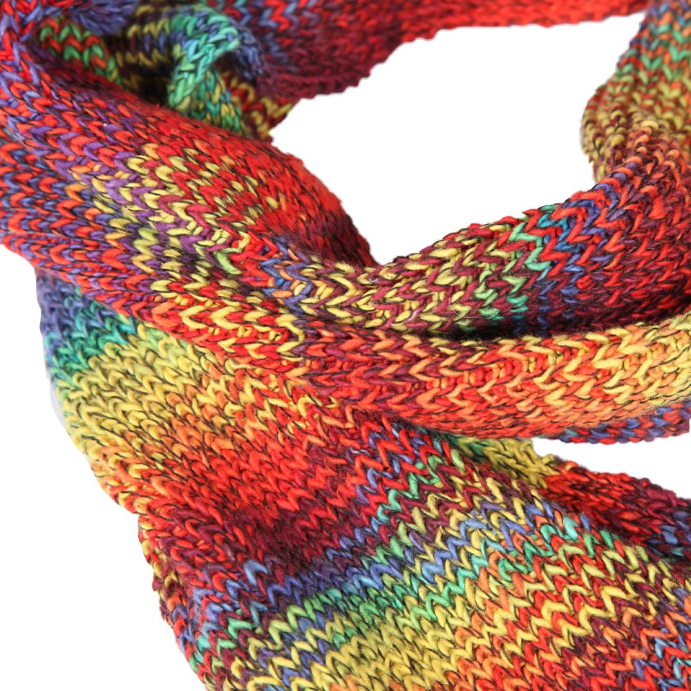 Rainbow Knitted Scarf