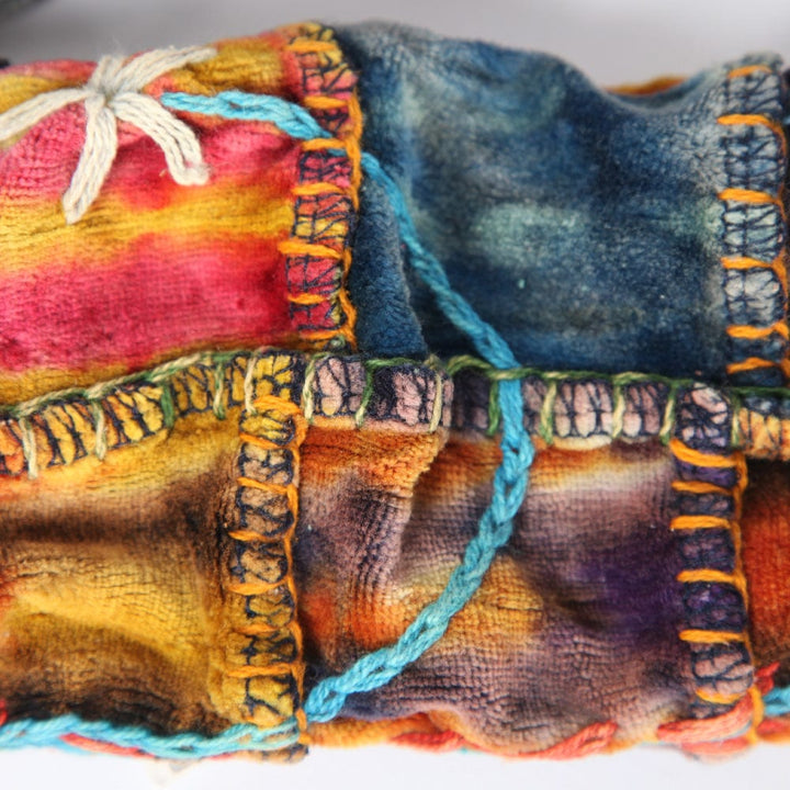 Velvet Patchwork Wrist Warmers