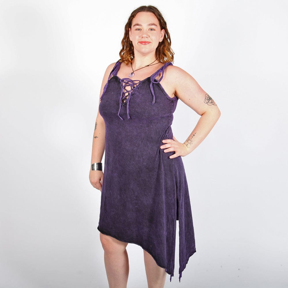 Asymmetric Stonewash Dress