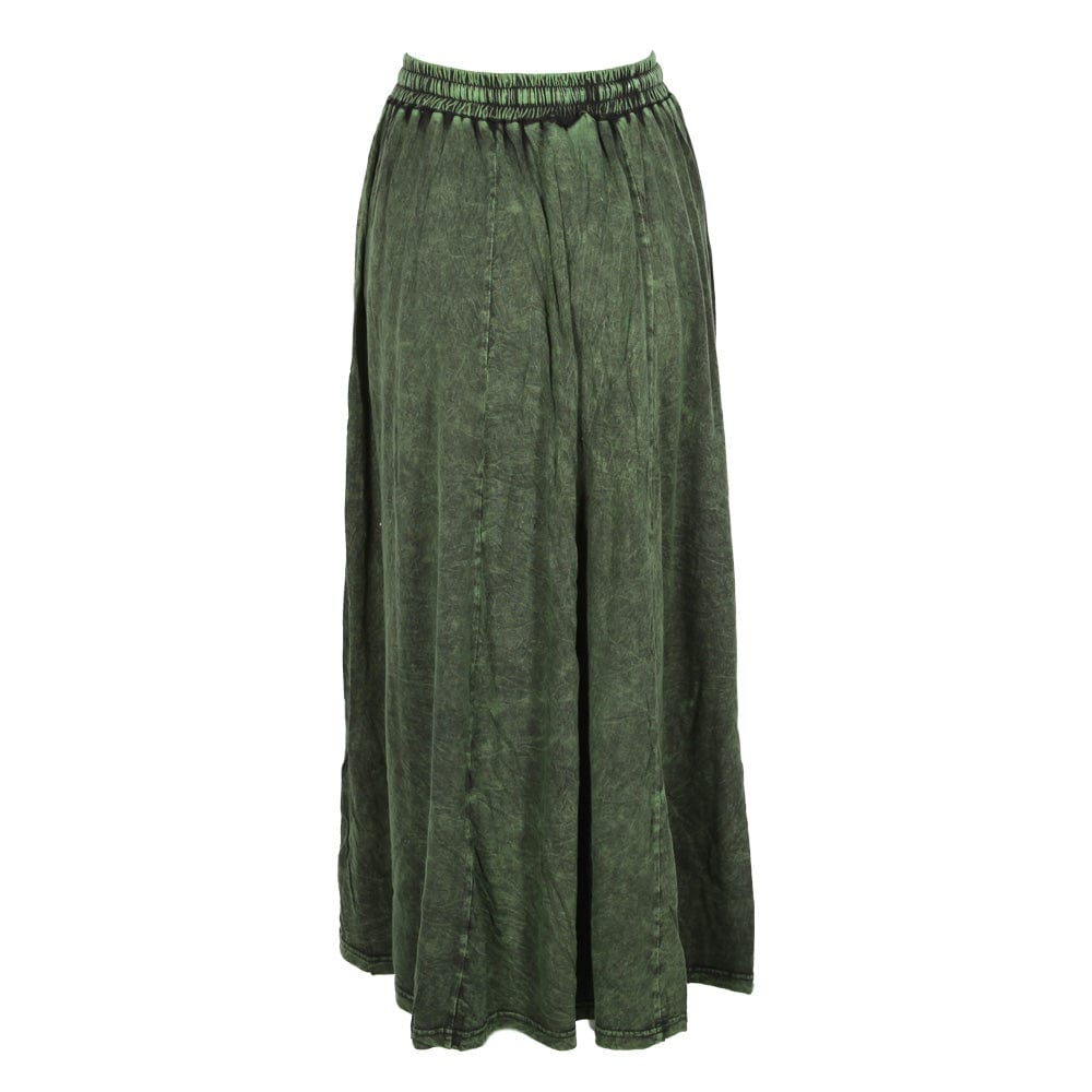 Stonewash Ruffle Maxi Skirt
