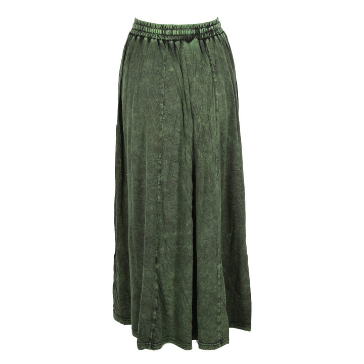 Stonewash Ruffle Maxi Skirt
